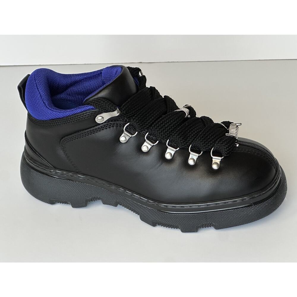 Burberry Black Leather Ankle Trek Boots 9 US (42 Eu) 8074564 IT NIB $1190 - Picture 2 of 14